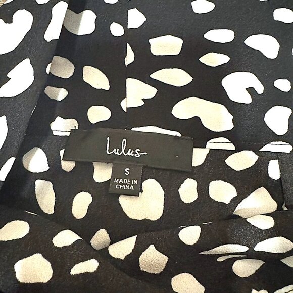 Lulus Black Animal Print Wrap Midi Skirt - Size S - Picture 6 of 6